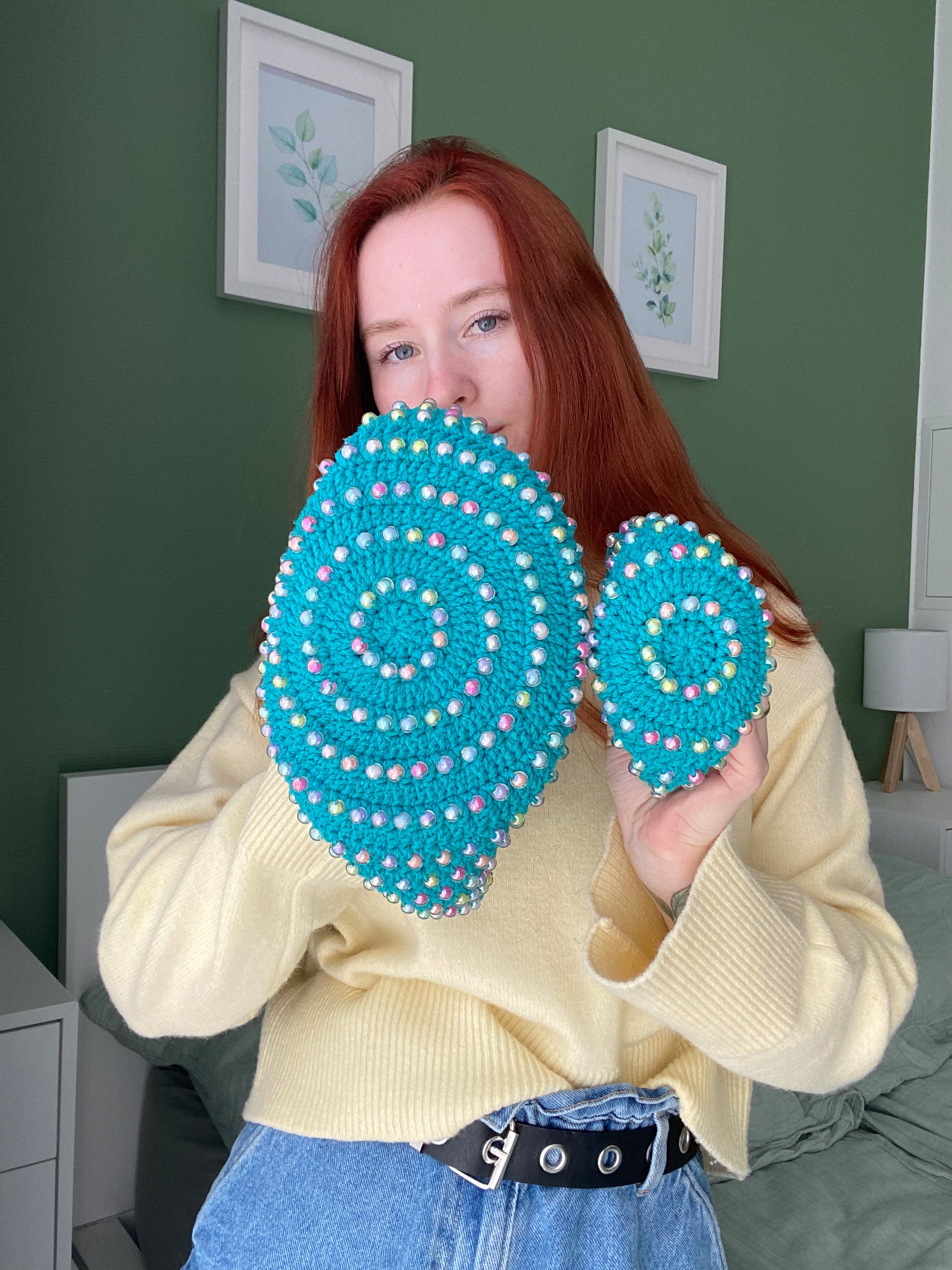 Crochet Pattern Beaded Bag, DIY English video tutorial (PDF pattern) product image (2)