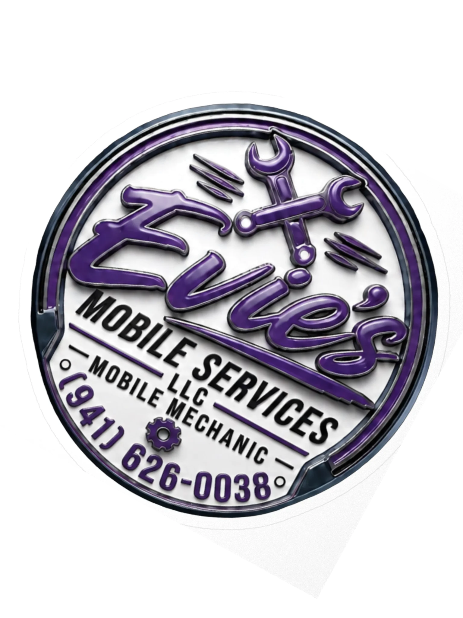 Evie’s Mobile Mechanics Logo Kiss Cut Sticker product image (2)