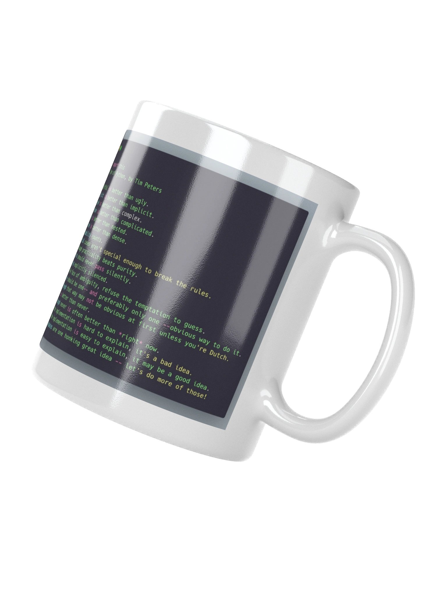 Pythonic Zen White Mug product image (4)