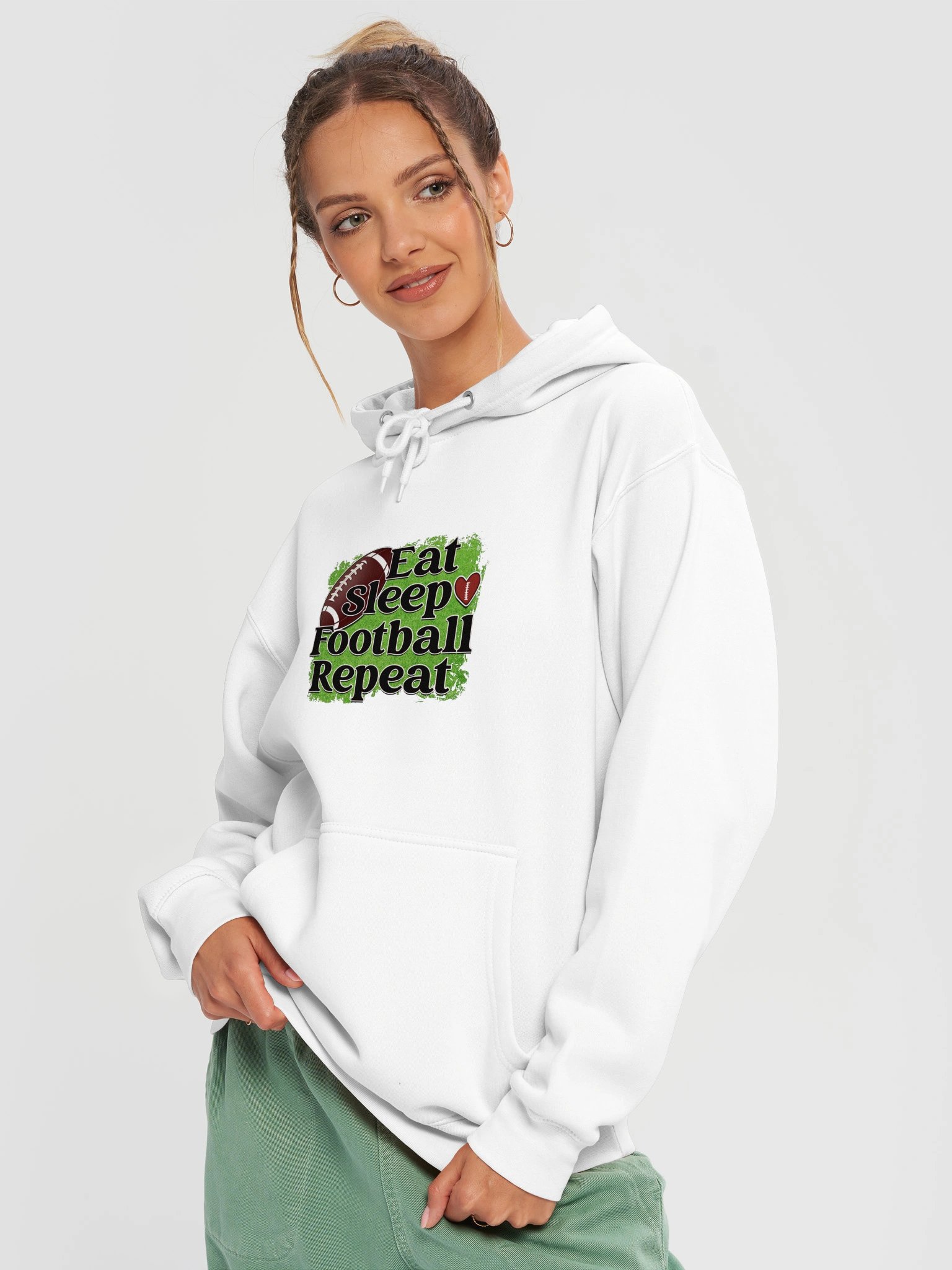Eat Sleep Football Repeat Hoodie product image (5)