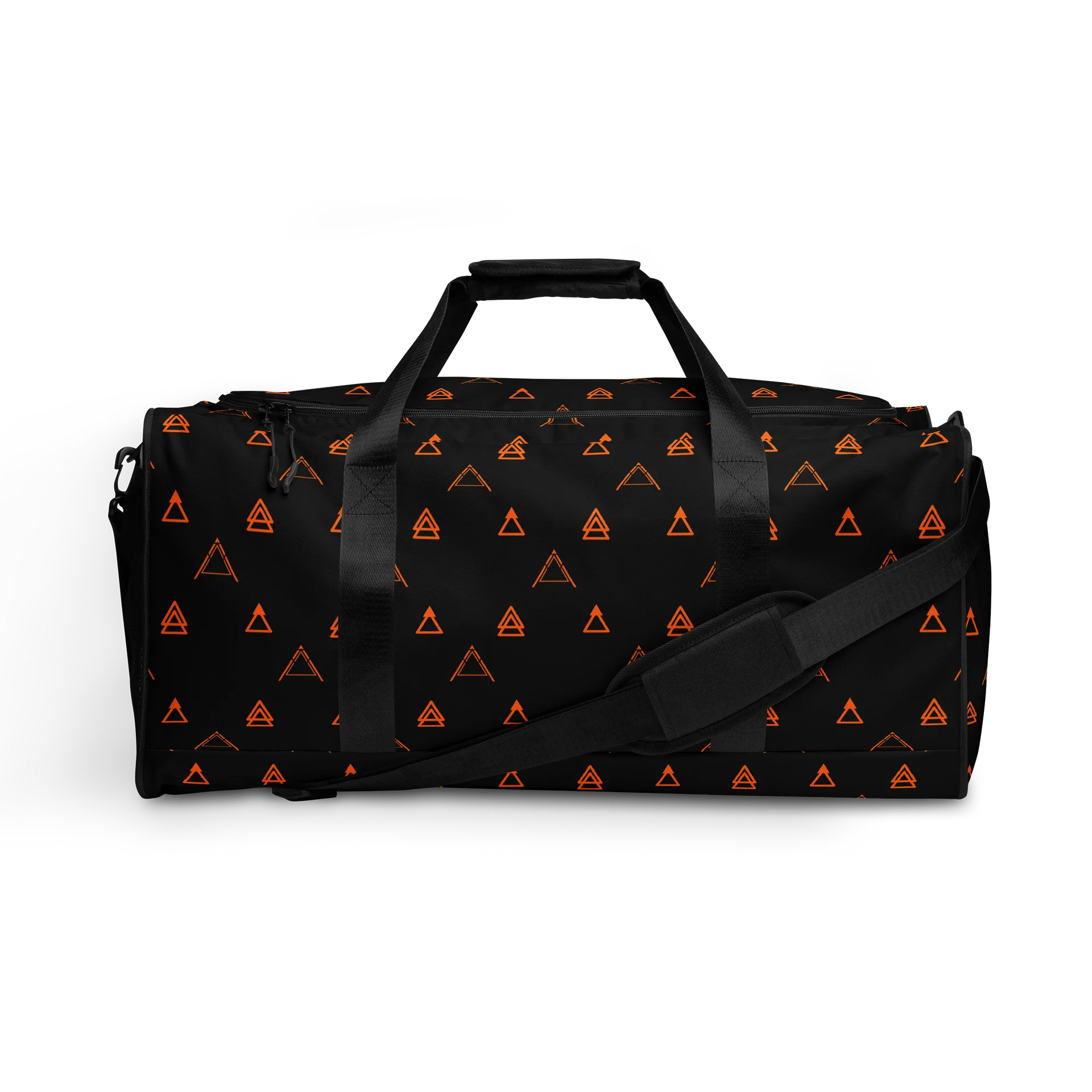 Black & Orange Geometric Weekender Duffle Bag product image (1)