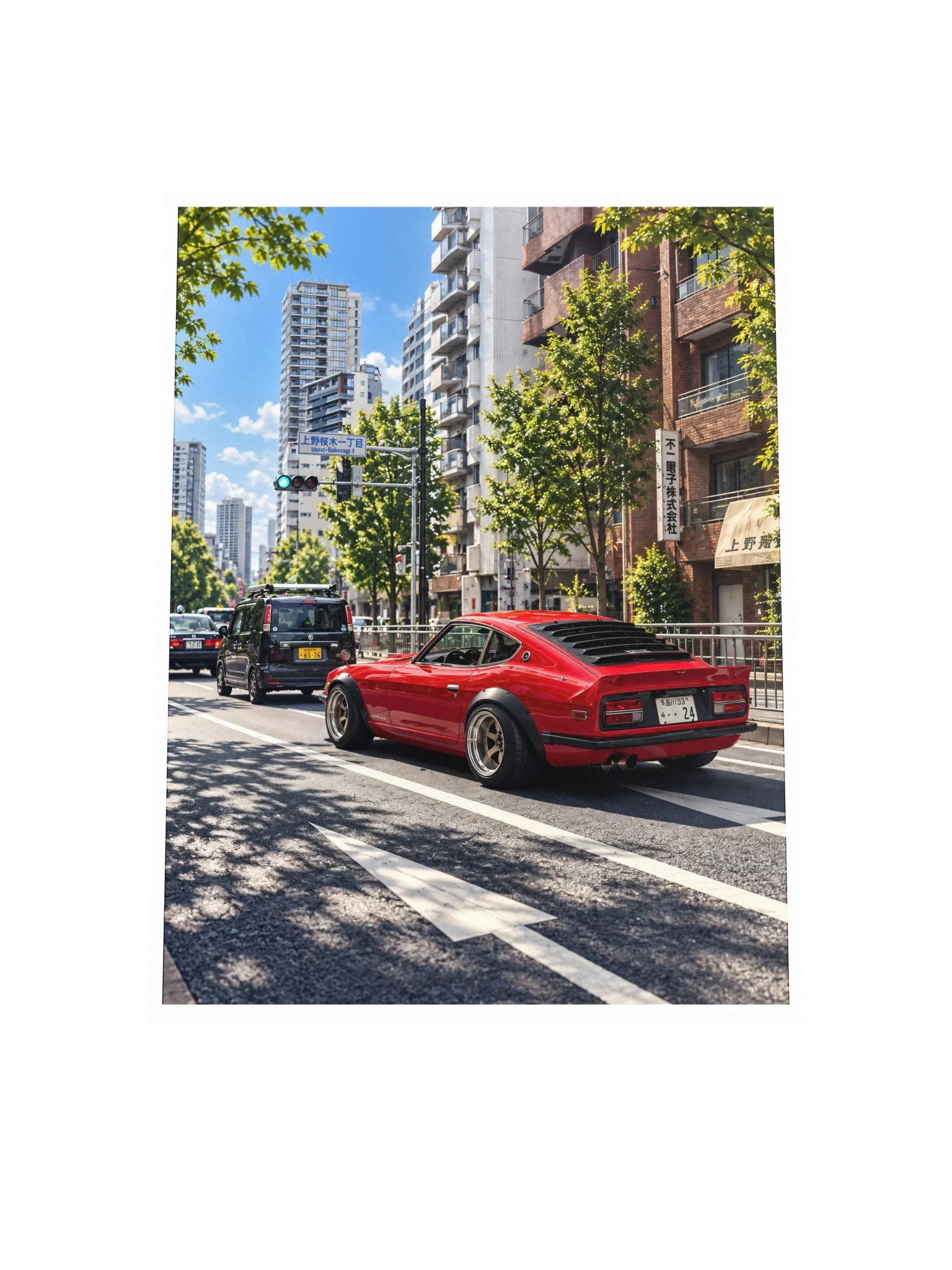 Red Nissan Fairlady Z S30 in Ikenohata, Tokyo | Photo Print product image (7)