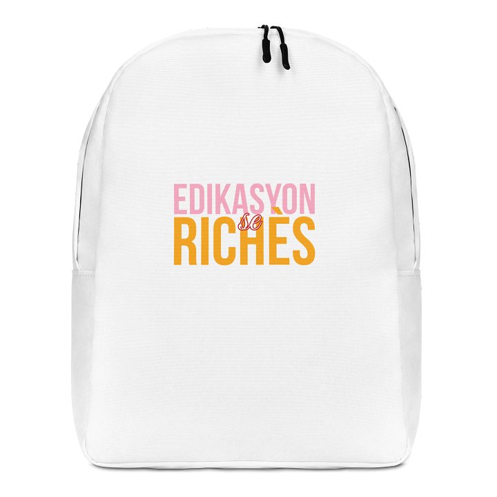Edikasyon se Richès Minimalist Backpack – Carry Knowledge. Represent Purpose. product image (1)
