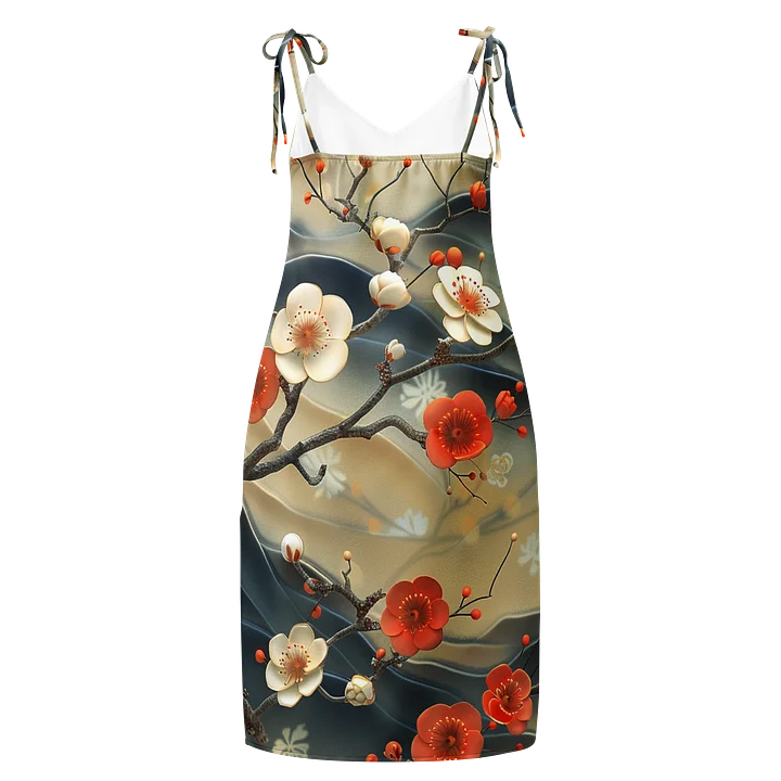 Traditional Japanese Floral Slip Dress - Plum Blossom Aesthetic Apparel product image (2)