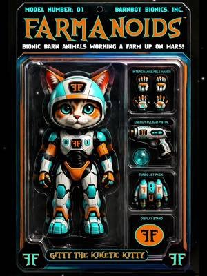 Gitty the Kinetic Kitty Action Figure! #actionfigure #toy #toydesign #arttoy #toypackaging