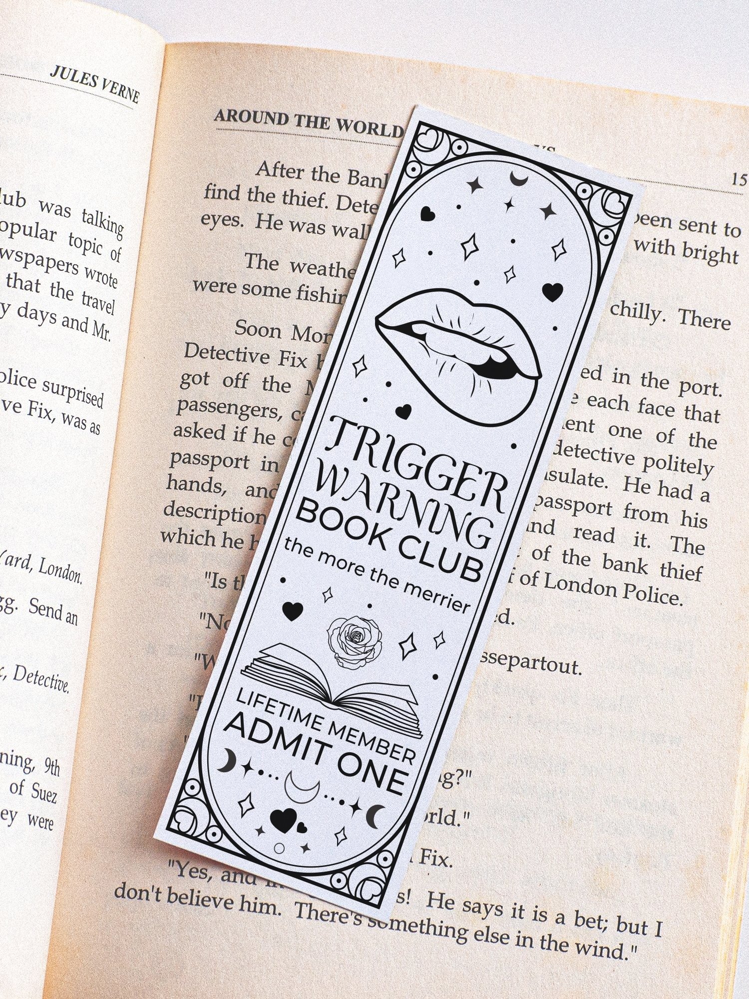 Smut Bookmark SVG Booktok Dark Romance, Trigger Warning Tarot Gothic Card, DIY Printable Bookmark, Gift for Reader, Digital Download product image (3)