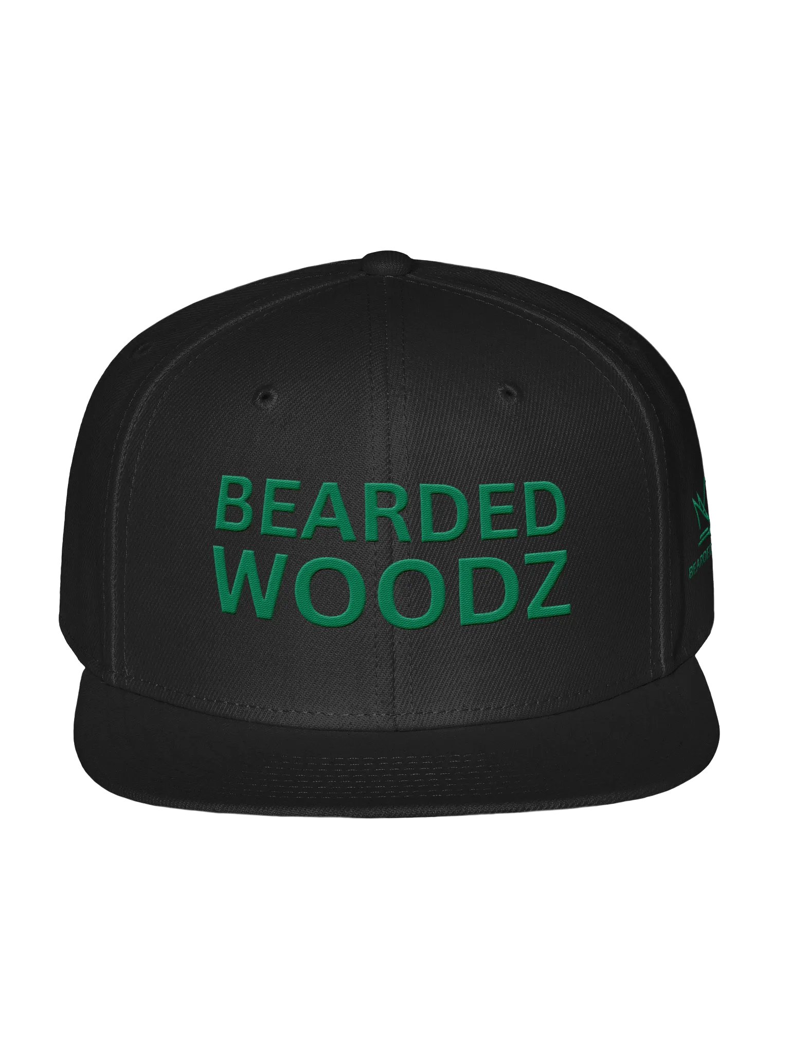 Bearded Woodz Snapback (Green Embroidery) product image (1)