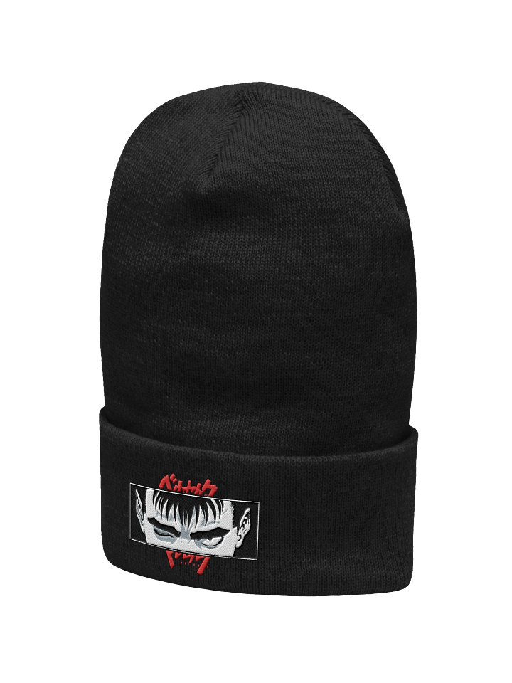 Berserk Guts Embroidered Beanie Red Lettering product image (2)