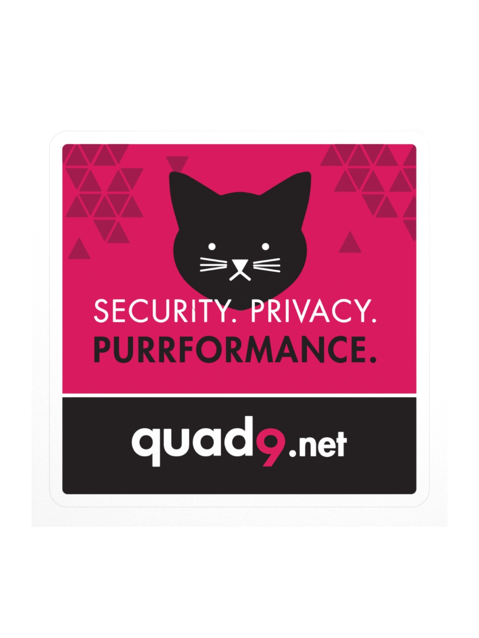"Security. Privacy. Purrformance." Sticker product image (1)