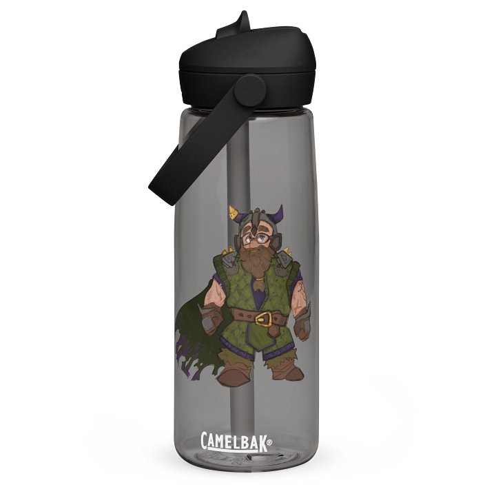 Zman the Dwarf Water Bottle w/ Straw product image (1)