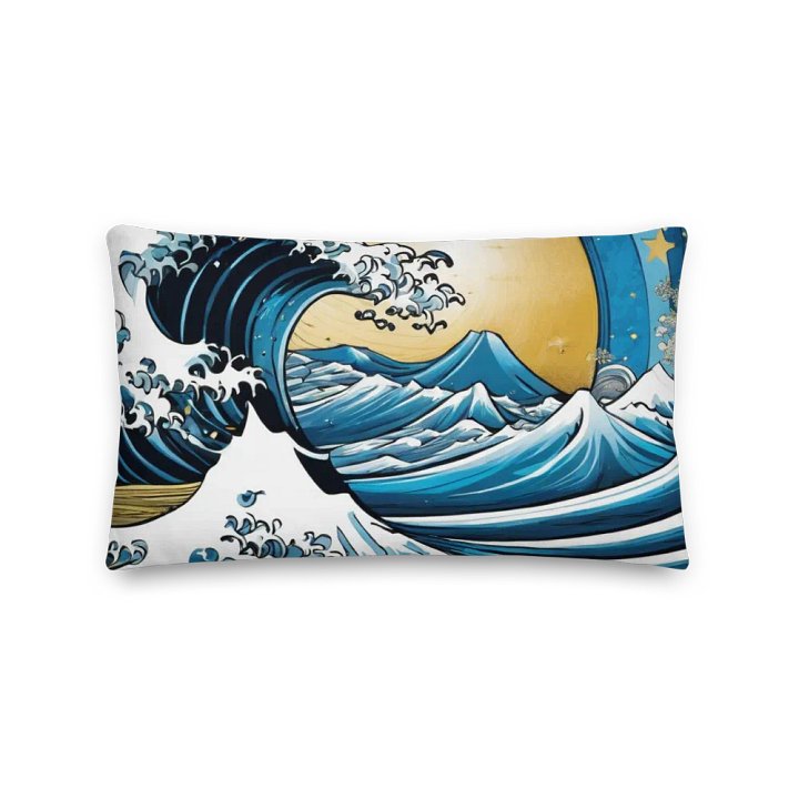 Japanese Inspired Wave All-Over Print Pillow product image (2)