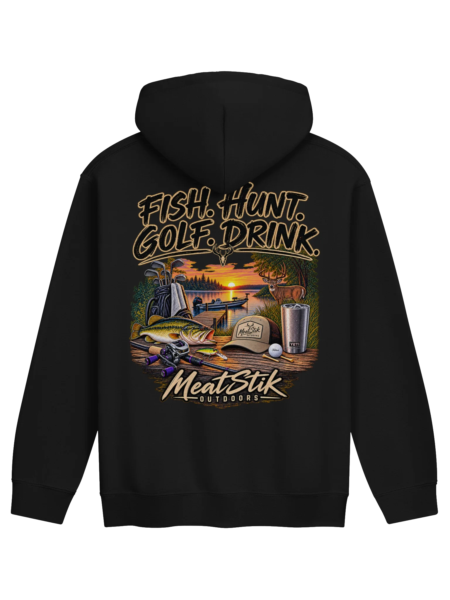Fish. Hunt. Golf. Drink. Hoodie product image (1)