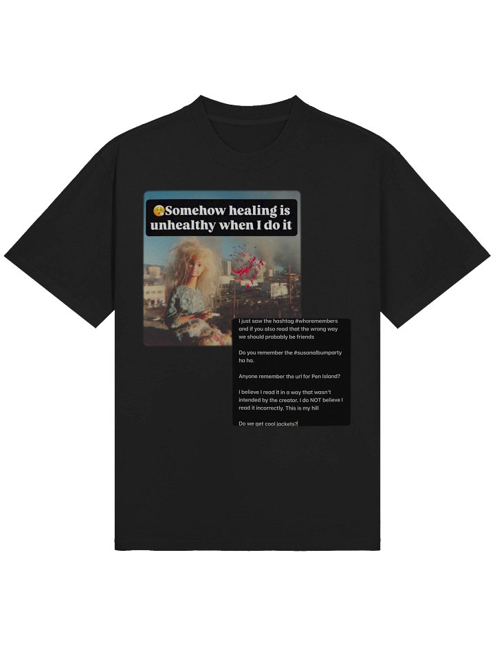 unhealthy ways to heal and cope insensitive dark humor barbie batmanshirt product image (2)