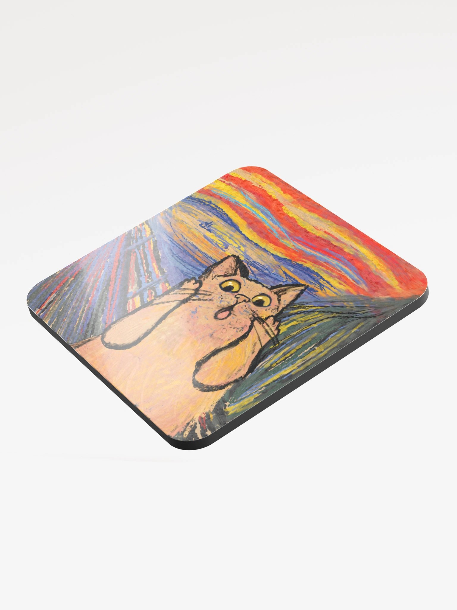 Scream Cat Painting Coaster product image (3)