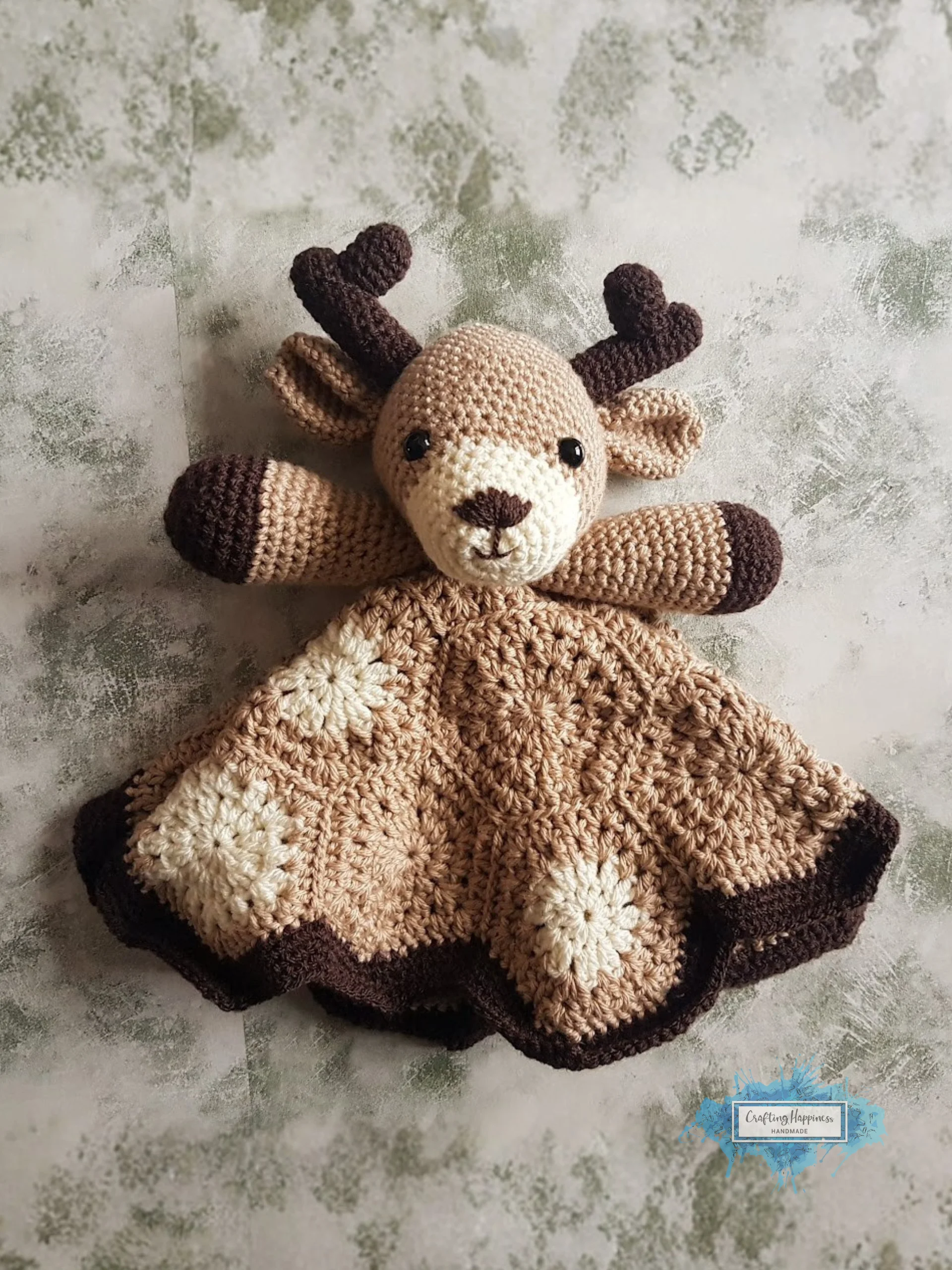 Baby Deer Lovey Crochet Pattern Amigurumi Security Blanket PDF Pattern - Crafting Happiness product image (1)