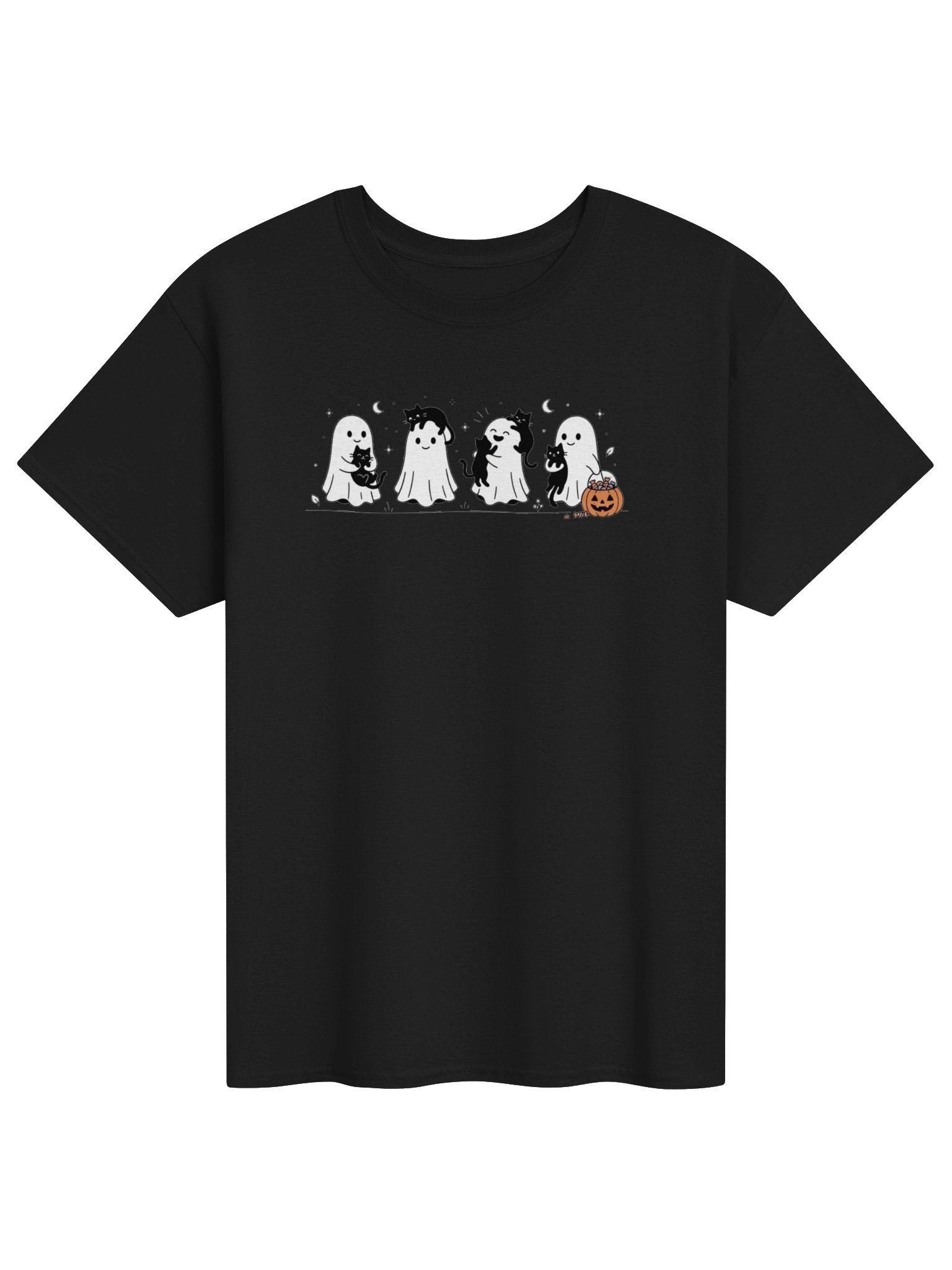 Cute Ghost Cats Halloween Tee product image (2)