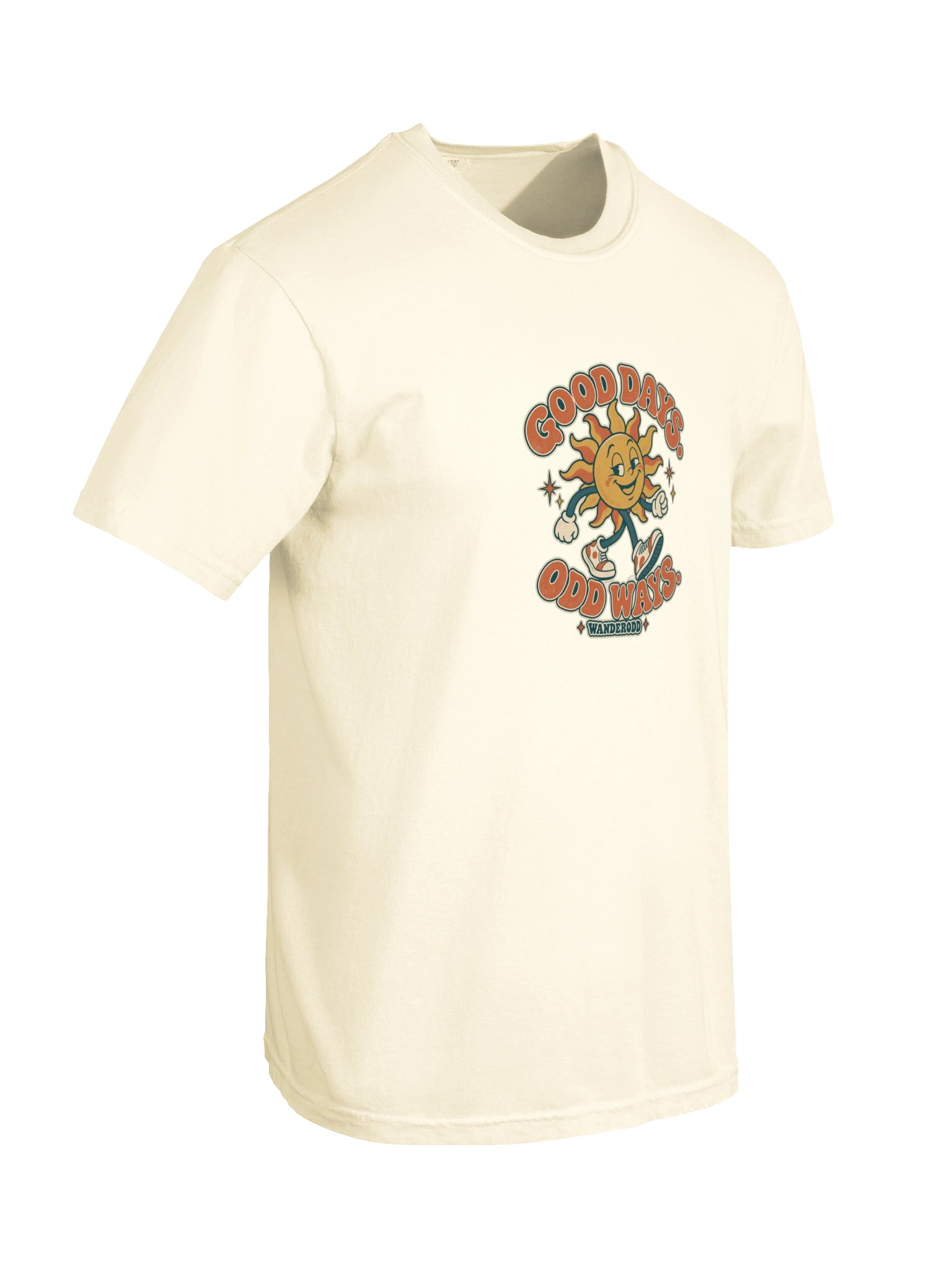 Good Days Odd Ways Retro Sun T-Shirt | WanderOdd product image (100)