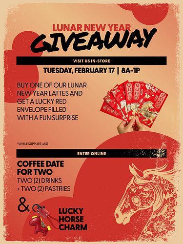 CELEBRATE LUNAR NEW YEAR WITH US 🧧
Visit the shop Tuesday, February 17th from 8a-1p and purchase of one of our new specialty ...