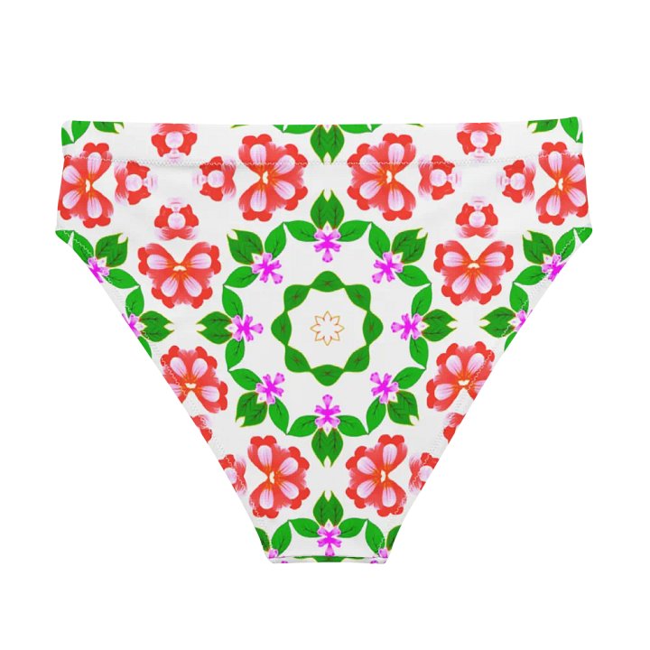 Symmetrical Floral Paradise High Waisted Bikini Bottom product image (2)