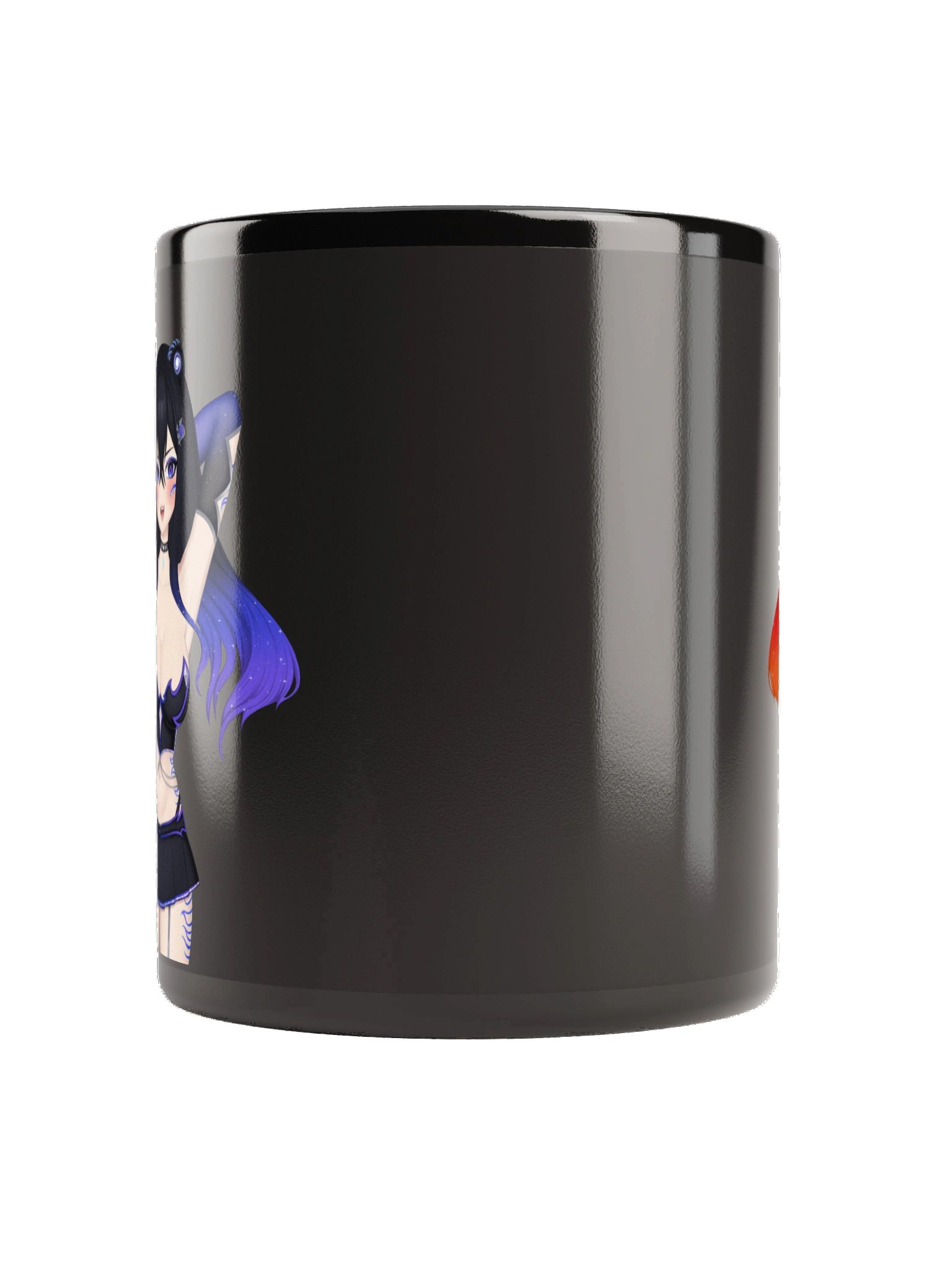 Arms Up - Cold and Hot | Black Glossy Mug product image (2)