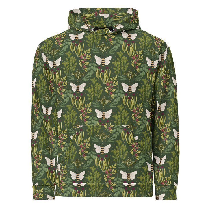 Bees and Foliage Unisex Cotton Hoodie product image (1)