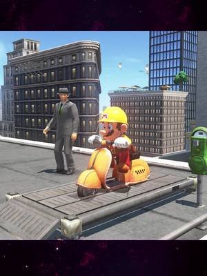 Who thinks to put a parking spot on top of a building with no real way of getting up there? 🤪   But despite all that, Mario always gets it done in Super Mario Odyssey! 🎮   This is the Free Parking Leap of Faith Moon btw. 🌝