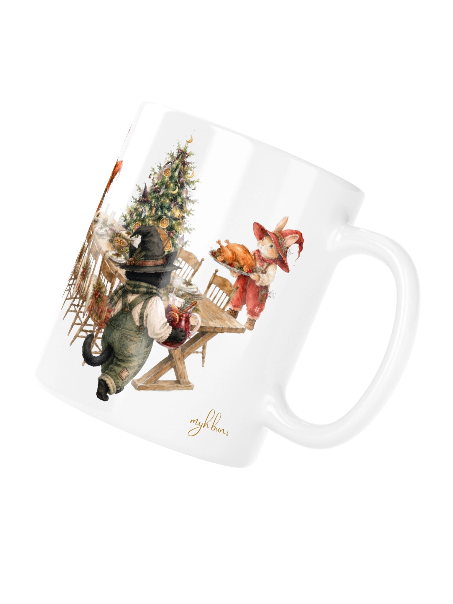 A Witchy Christmas Ceramic Mug | Whimsical Christmas Coffee Cup product image (4)