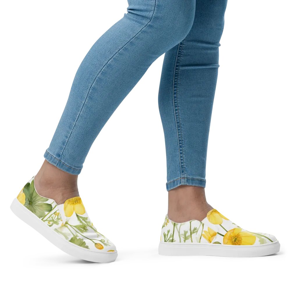 Buttercups in Bloom Slip-On Canvas Shoes product image (6)