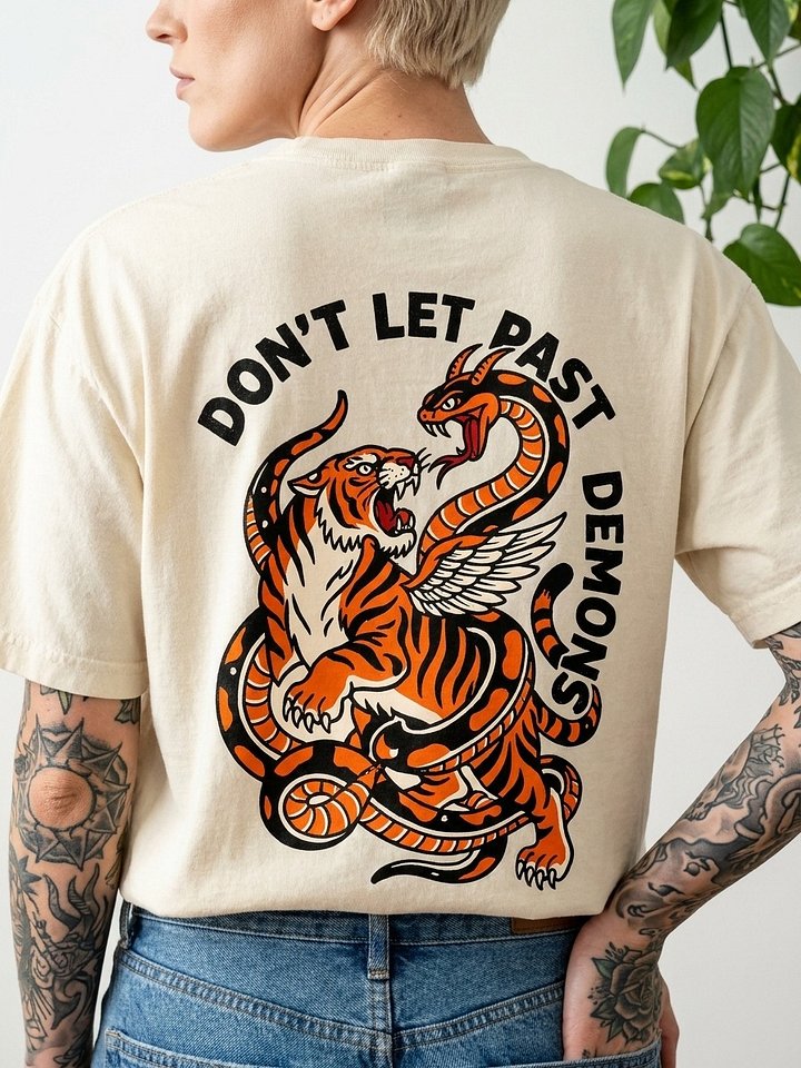 FANGS: Stylized Snake Head Comfort Colors T-Shirt product image (1)