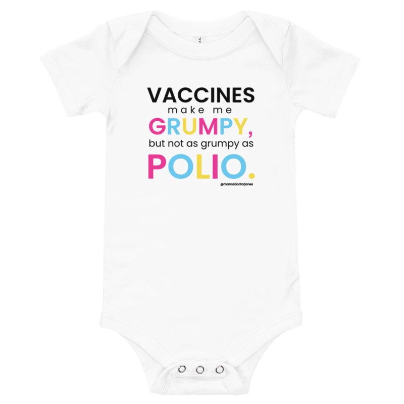 Polio Baby Onesie - White product image (1)