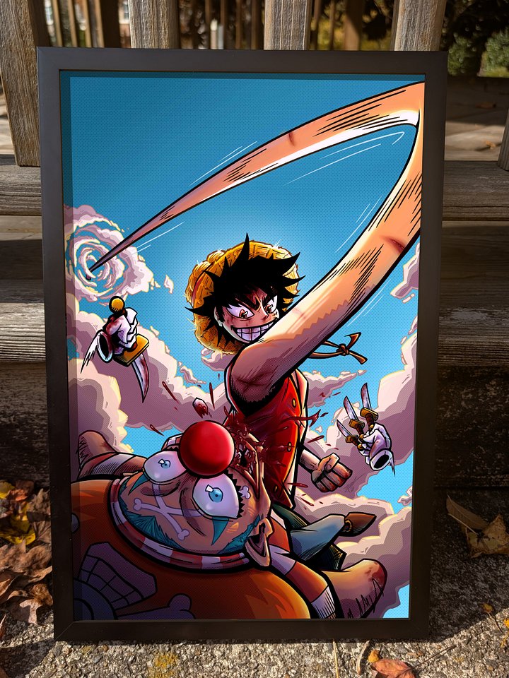 "Luffy Vs Buggy" | One Piece Art Print product image (1)