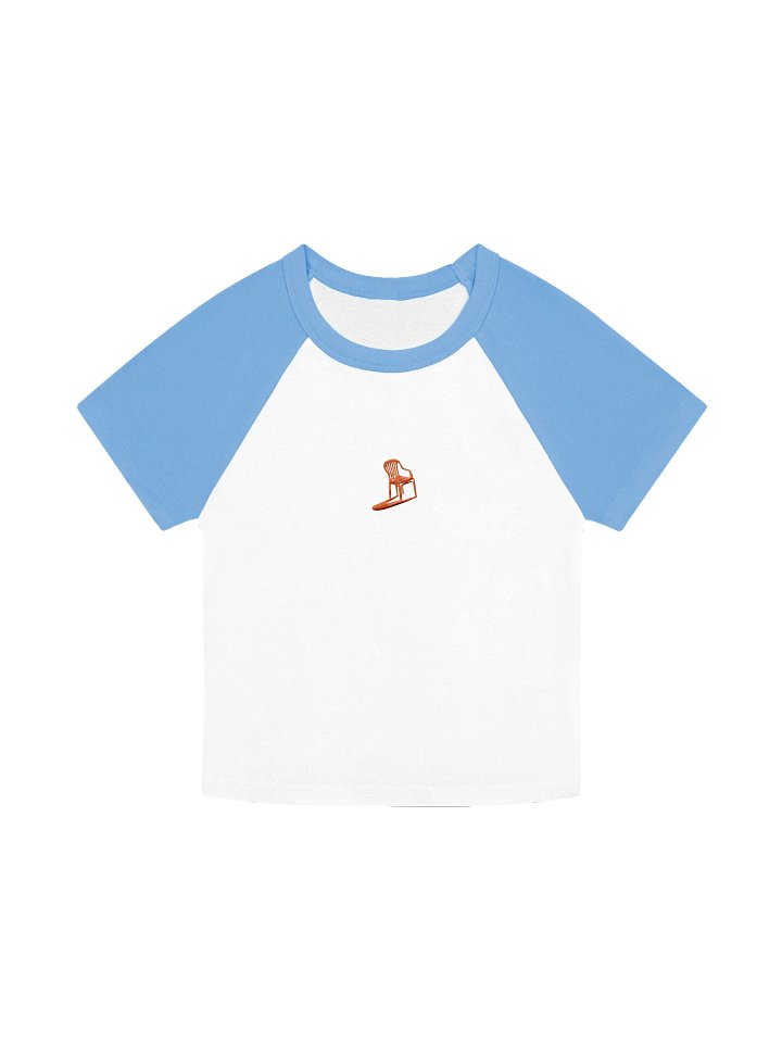 Canvas Women's Micro Rib Raglan Baby Tee Embroided The Orange Chair Co. product image (1)