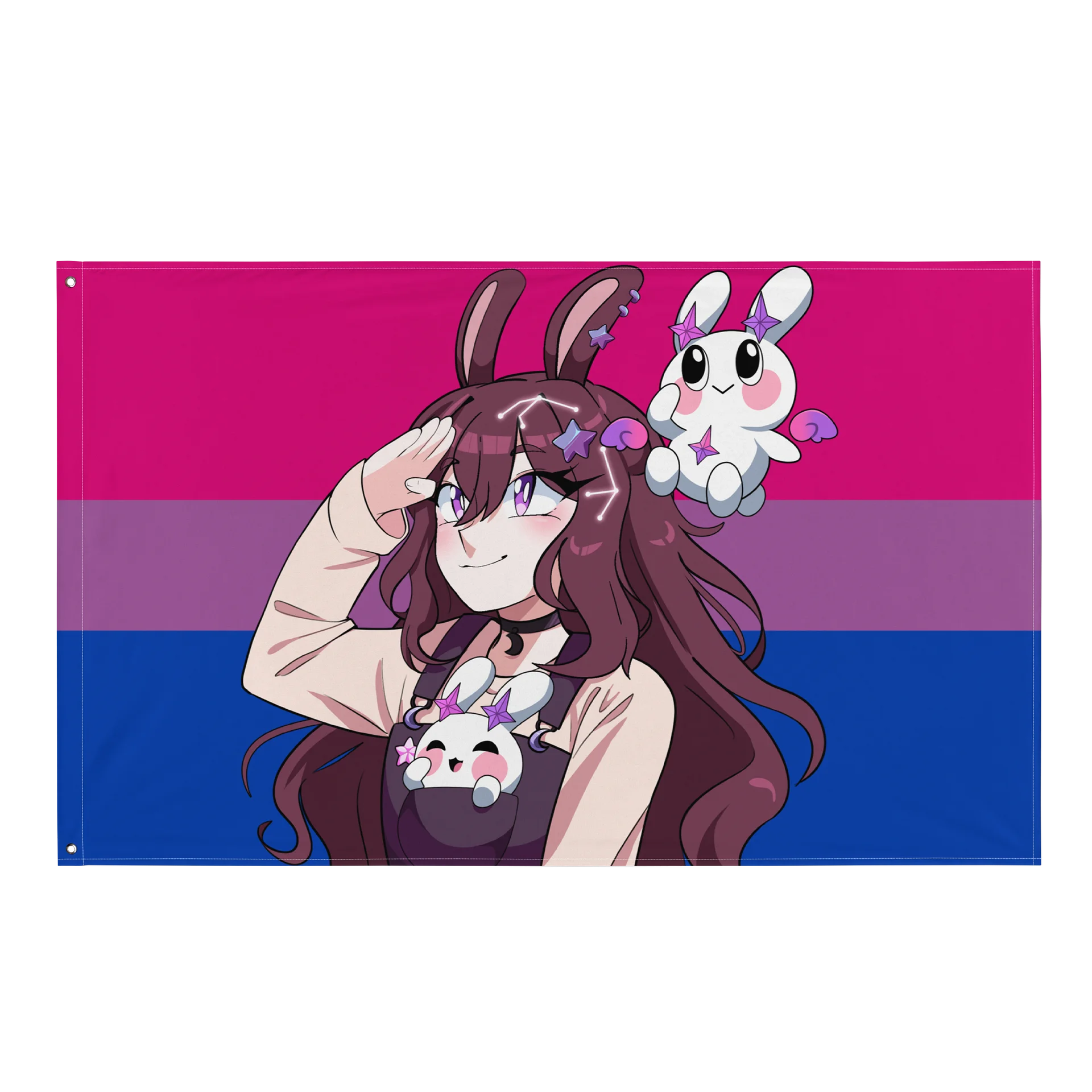 Bi Pride Flag - featuring Yuwuna and Mellow! product image (1)