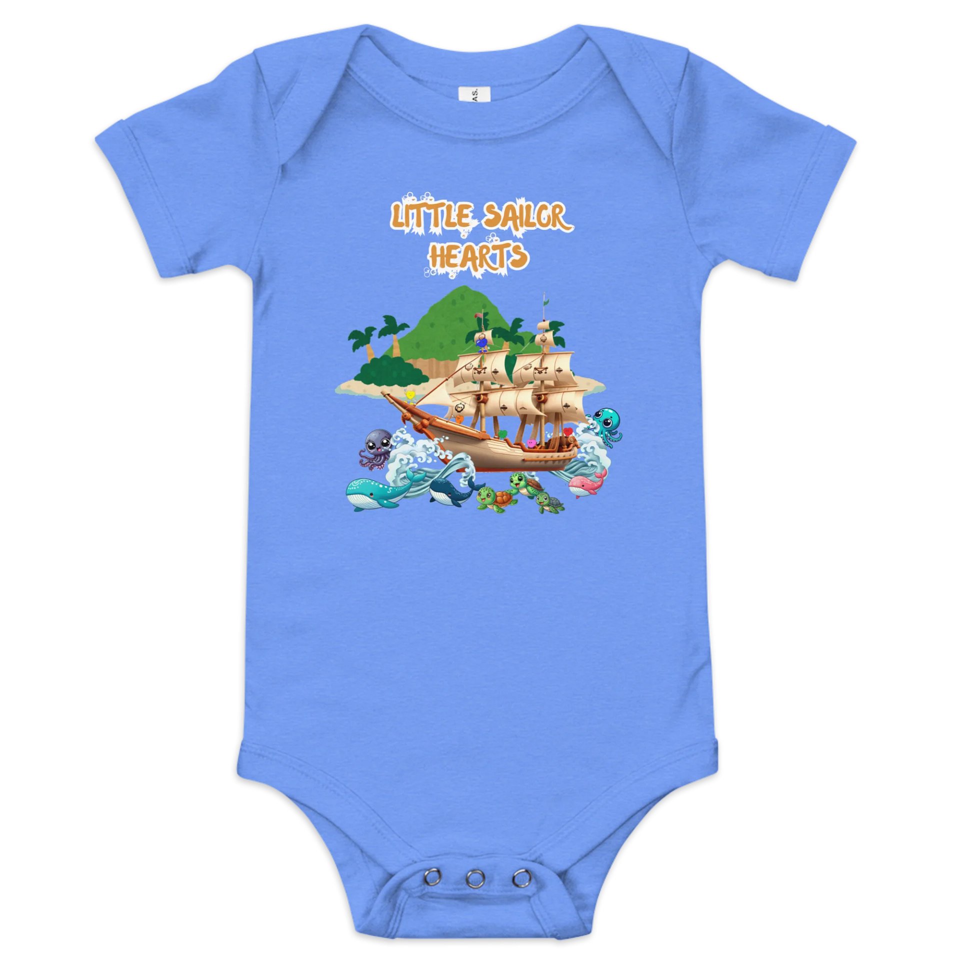 Little Sailor Hearts Adventure Baby Onesie product image (4)