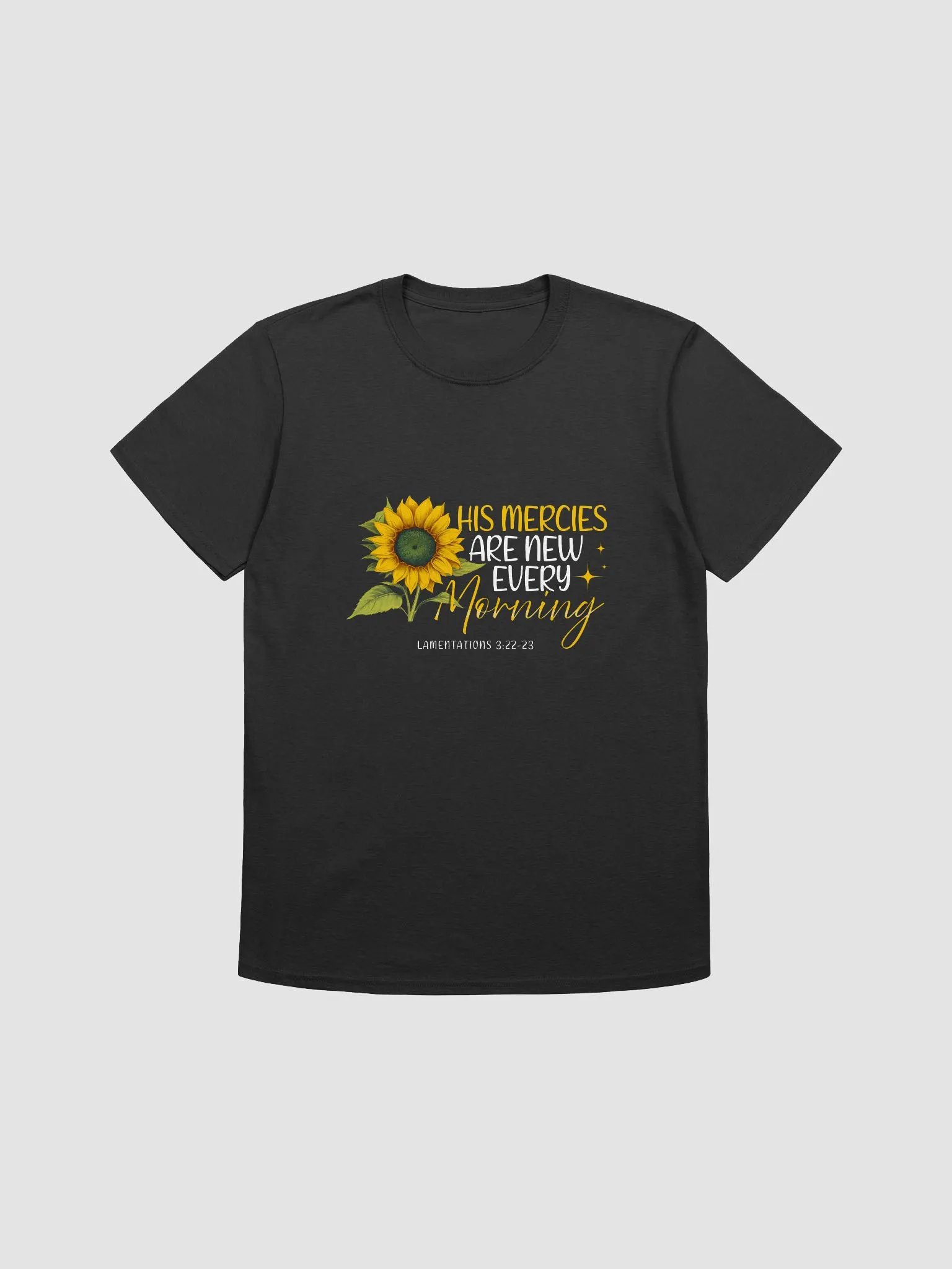 New Mercies Sunflower Tee - Lamentations 3:22-23 product image (2)