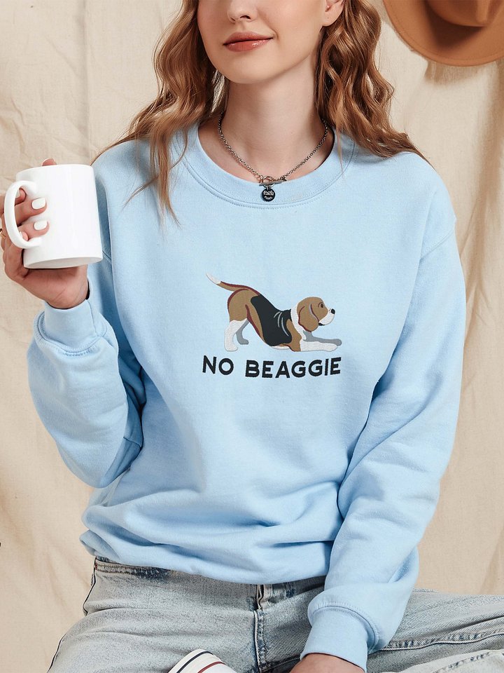 No Beaggie Sweatshirt (Embroidered) of a Beagle product image (2)