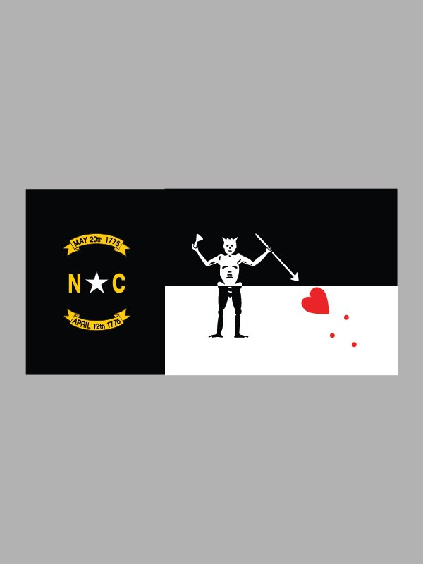 North Carolina Revenge Flag License Plate-Black Edition 2.0 product image (1)