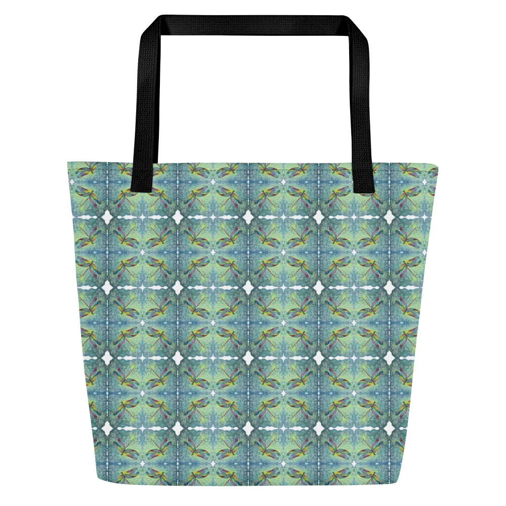 Vibrant Dragonfly - All‑Over Print Tote w/ Pocket product image (1)