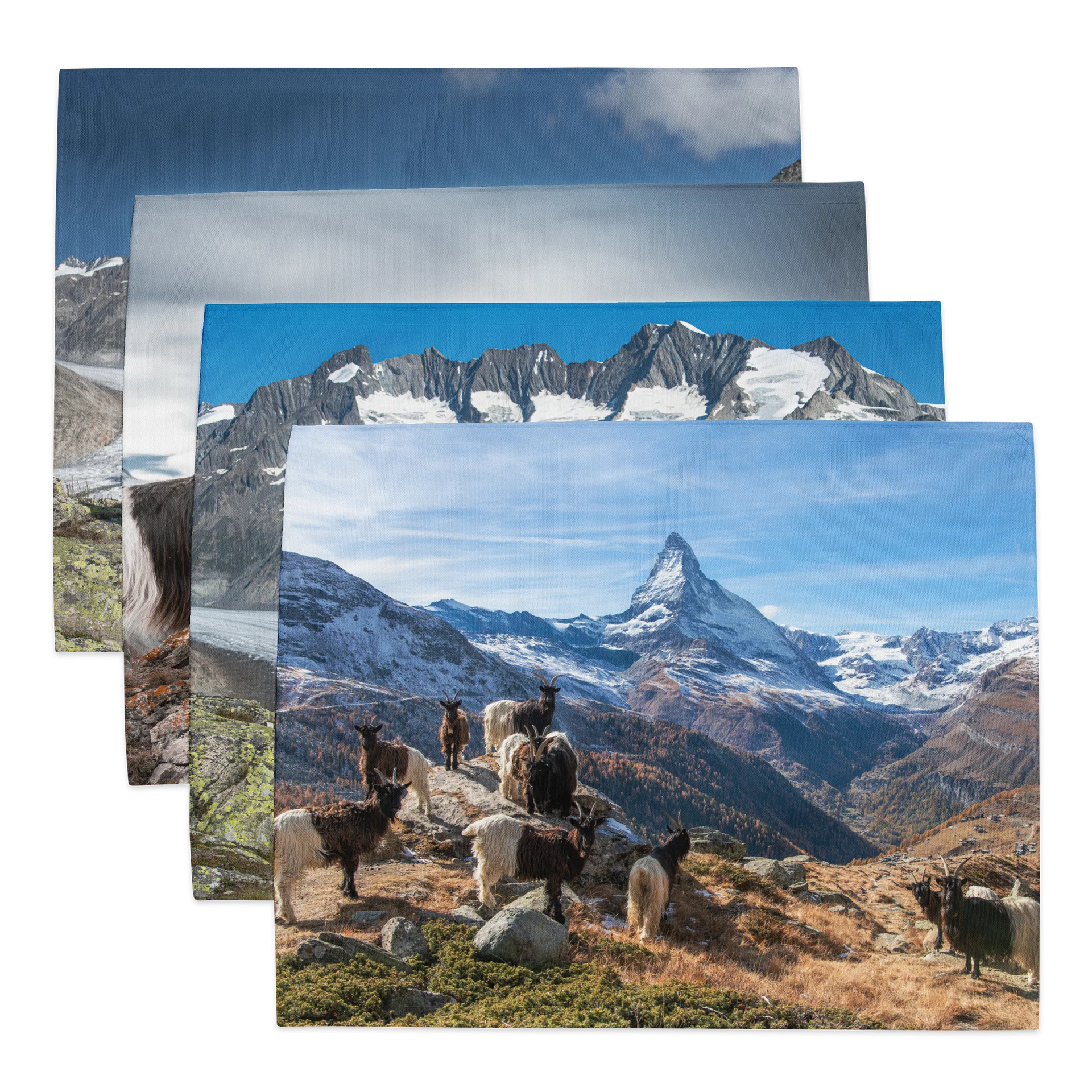 Valais Blacknose sheep and Valais Blackneck goats Table mats product image (1)