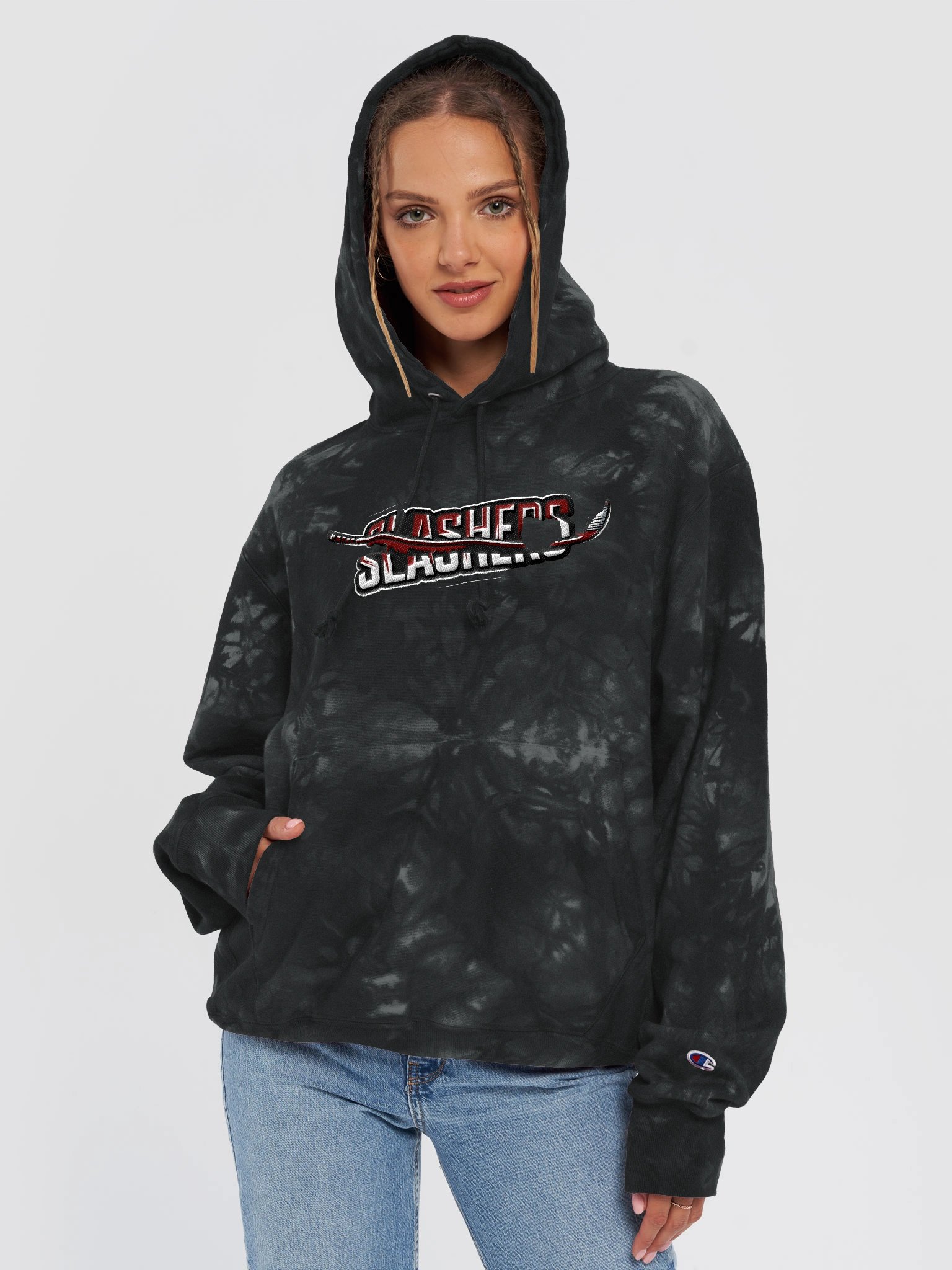 Embroidered Slasher Logo Tie-Dye Hoodie product image (5)