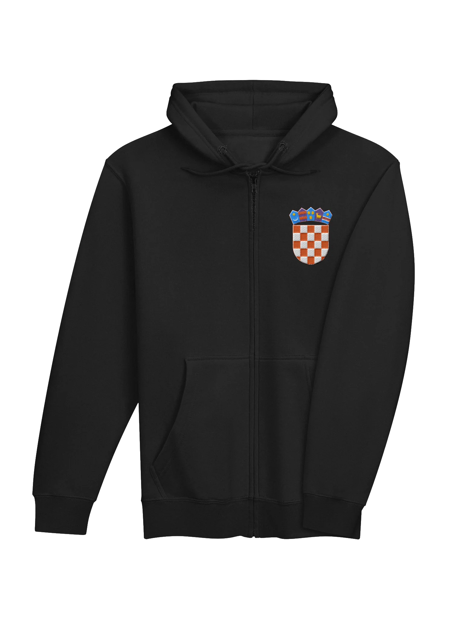 Croatia Coat Of Arms Embroidery Zip Hoodie product image (27)