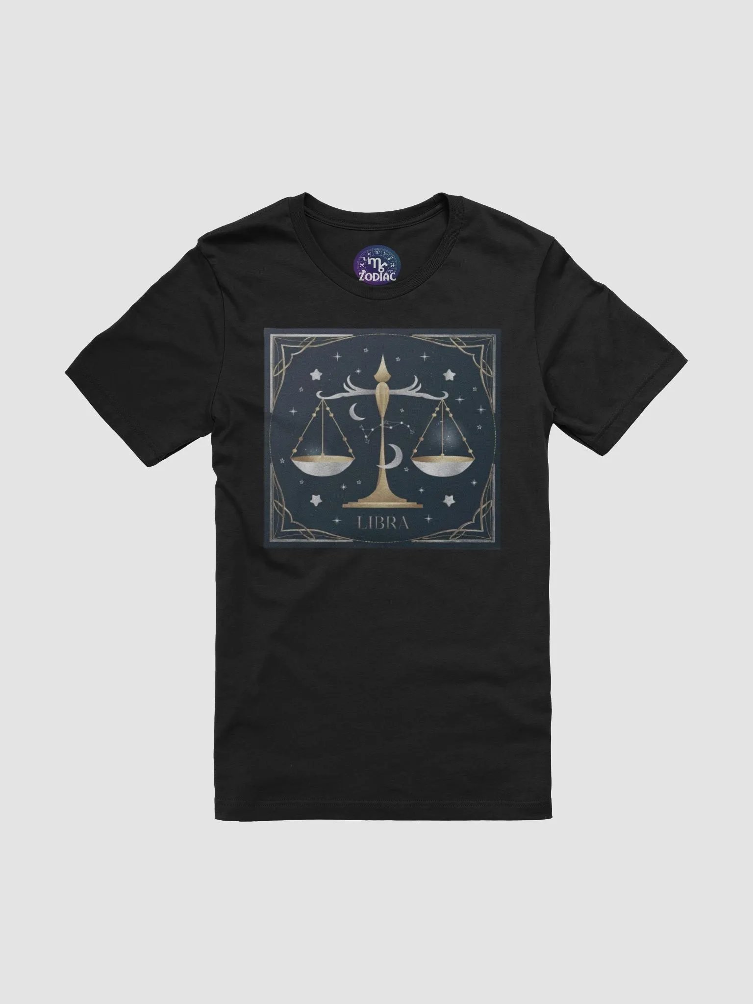 Unisex Libra Zodiac T-Shirt - Celestial Scales Design, Astrology Gift product image (3)