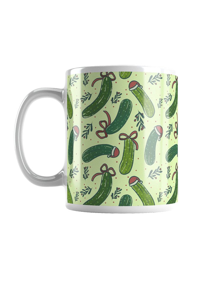 Funny Christmas Pickles Mug, Light Green product image (2)