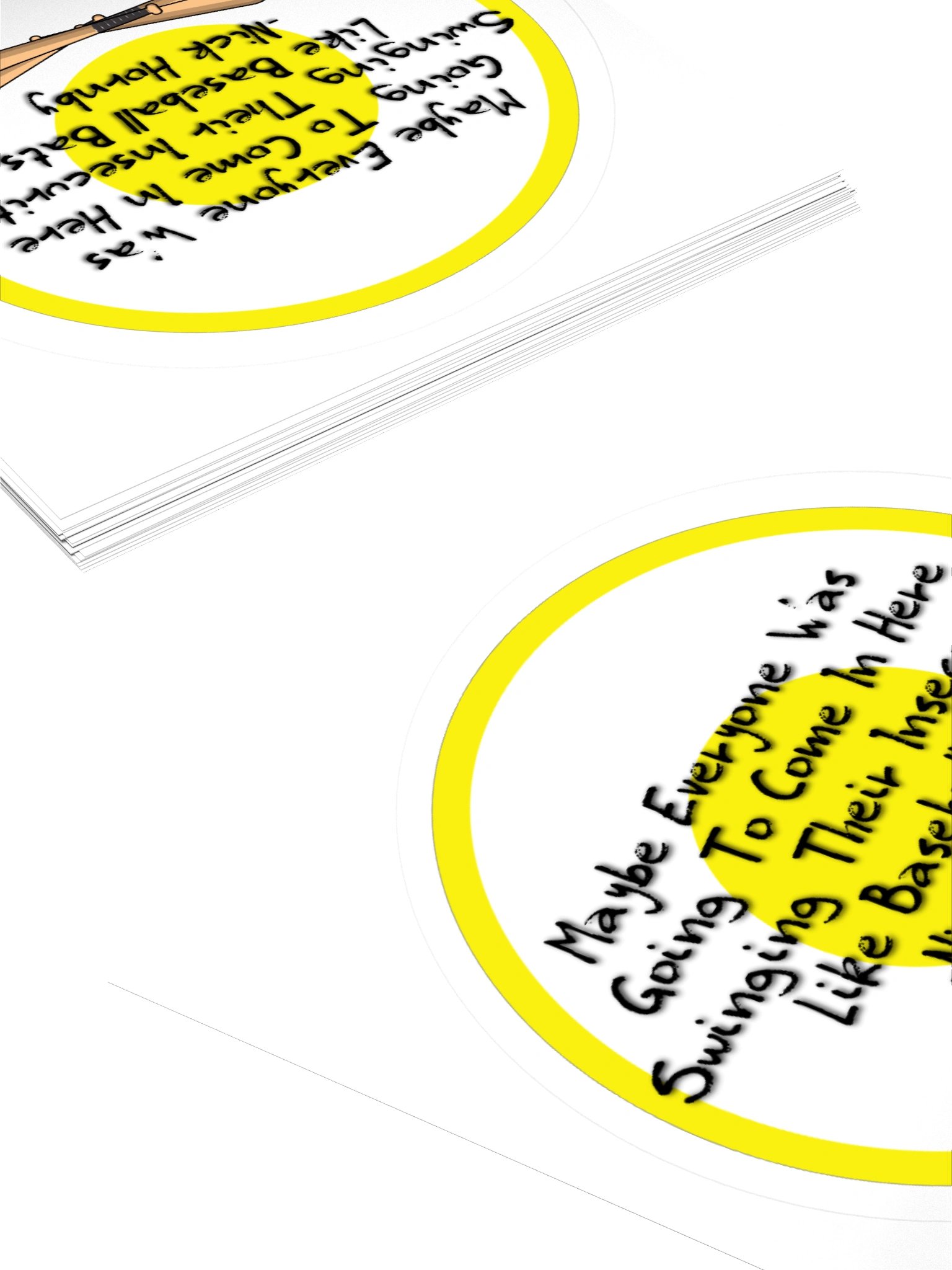 Swinging Insecurities Circle Sticker product image (4)