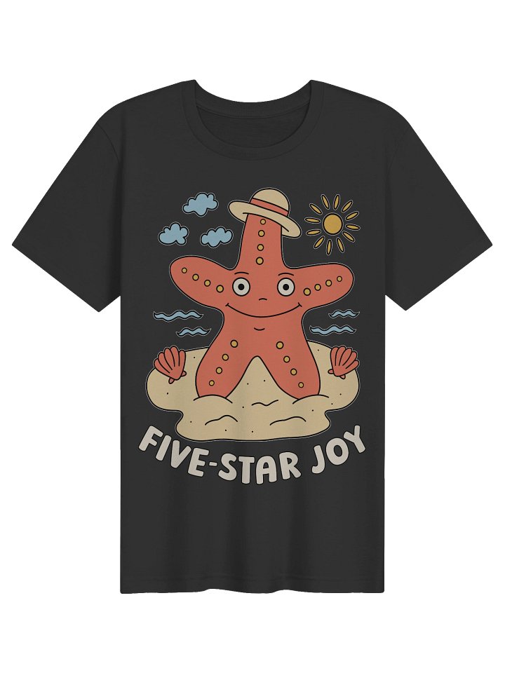 Five-Star Joy Cute Silly Funny Starfish Unisex T-shirt product image (1)