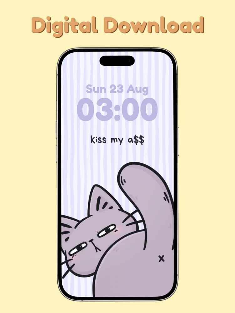 Kiss My Bum Phone Wallpaper product image (1)