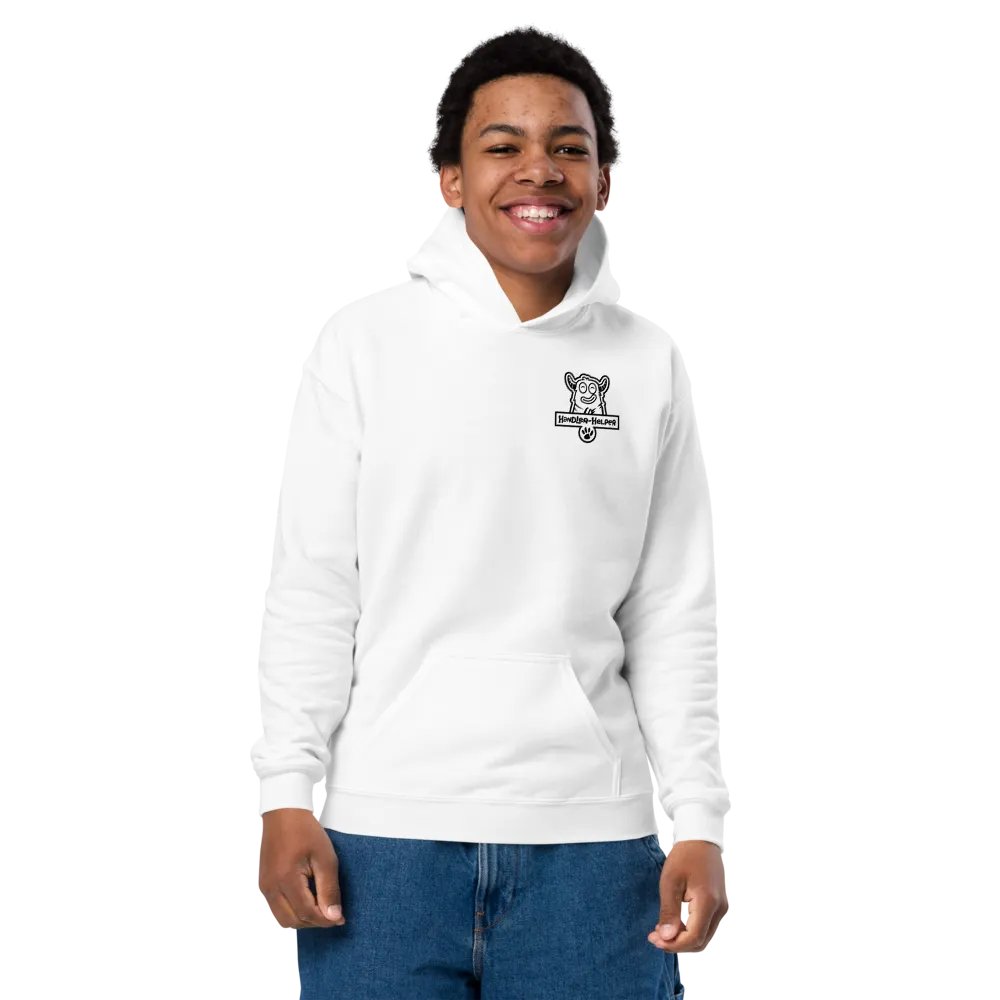 Youth Handler-Helper Badge (Black on White) Hoodie product image (6)
