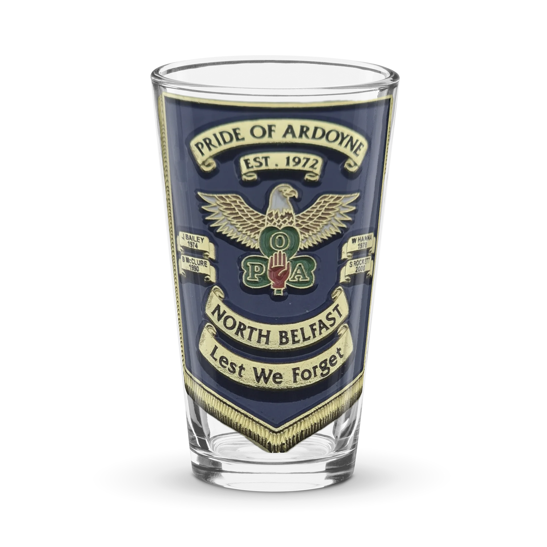 Pride of Ardoyne North Belfast Pint Glass product image (1)