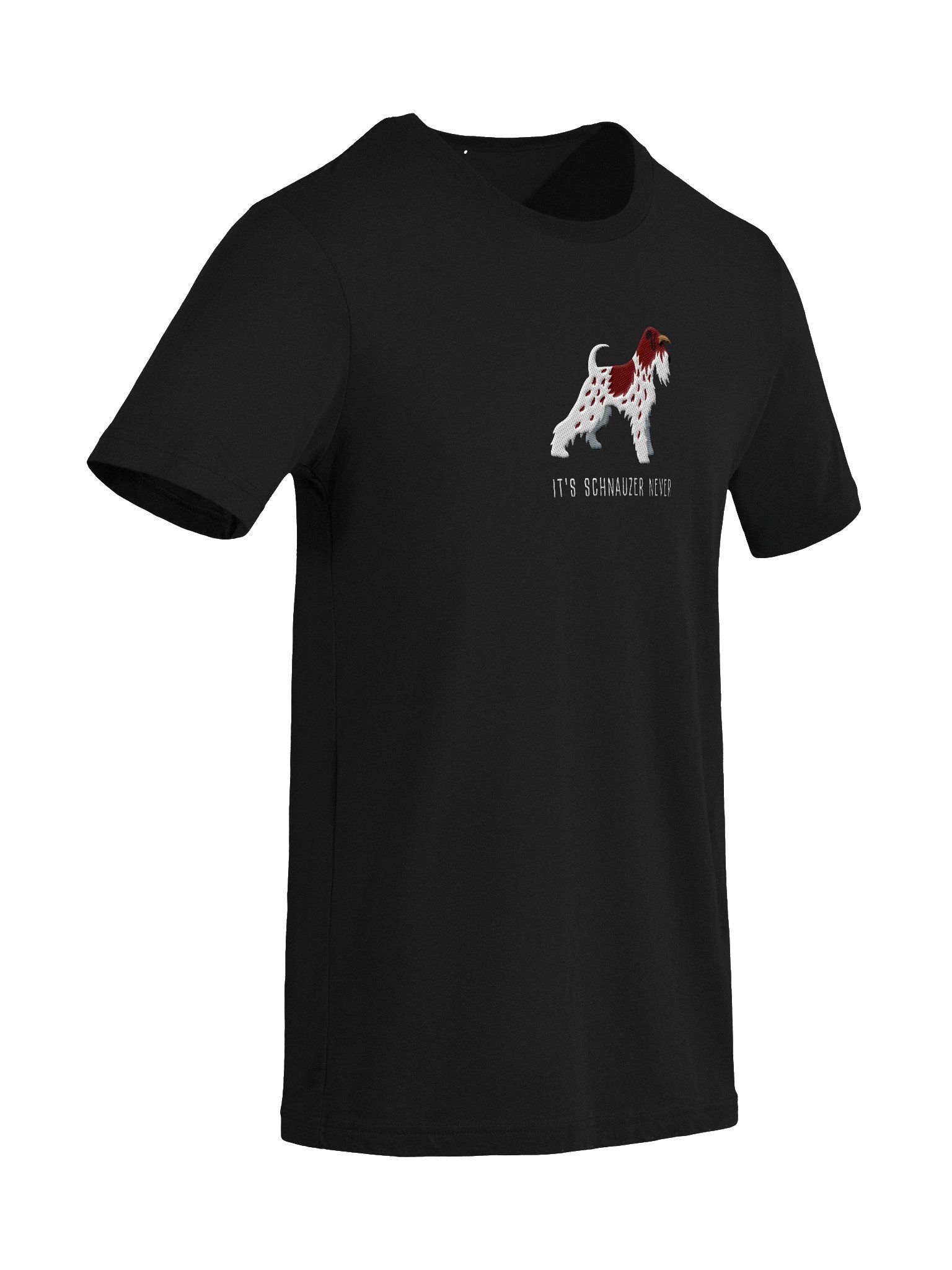 It's Schnauzer Never T-Shirt(Embroidered) of a Miniature Schnauzer(Parti, Liver & White) product image (50)