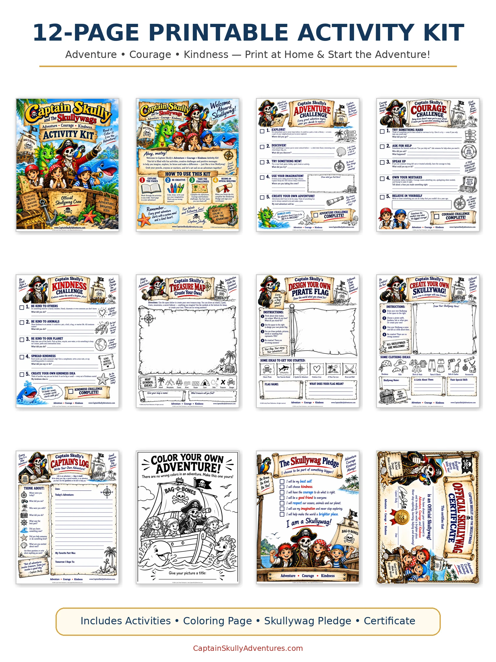Captain Skully and The Skullywags Printable Activity Kit - Digital Download product image (2)